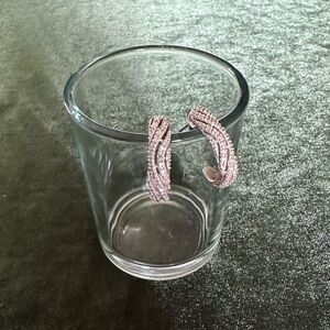 Diamond and silver earrings